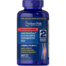 Препарат для восстановления суставов и связок Puritan's Pride Glucosamine chondroitin MSM 360 таблеток