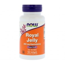 Препарат для поддержки сердечно-сосудистой системы NOW Royal Jelly 300 mg Eguivalency 100 капсул