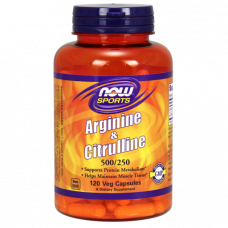 Аминокислота NOW Foods Arginine + Citrulline 120 капсул