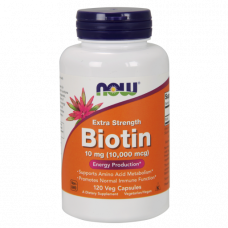 Витамины NOW Biotin 10 мг 120 капсул
