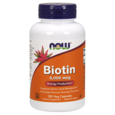 Витамины NOW Biotin 5 мг 120 капсул