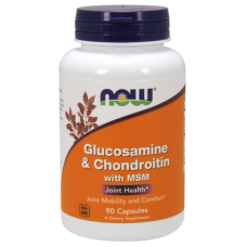 Препарат для восстановления суставов и связок NOW Glucosamine & Chondroitin with MSM 90 капсул