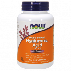 Препарат для восстановления суставов и связок NOW Hyaluronic Acid 100 мг Double Strength 120 капсул