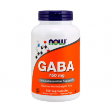 Аминокислота роста NOW Foods GABA 750 мг 200 капсул