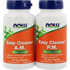 Препарат для вывода токсинов NOW Foods Easy Cleanse 2 банки по 60 капсул