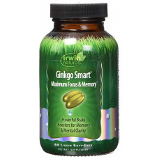 Препарат для повышения умственной энергии и работы мозга Irwin Naturals Ginkgo Smart Focus and Memory 120 капсул