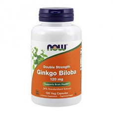Препарат для повышения умственной энергии и работы мозга NOW Foods Ginkgo Biloba 120 мг 100 капсул