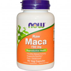 Природный биостимуляторор NOW Foods Raw Maca 750 мг 90 капсул