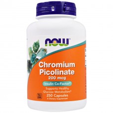 Стабилизатор уровня сахара в крови NOW Foods Chromium Picolinate 200 мг 250 капсул