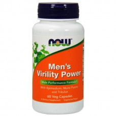 Бустер тестостерона NOW Men's Virility Power 60 капсул