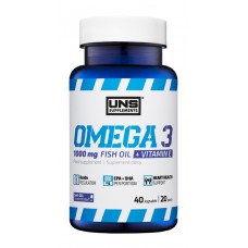 Комплекс незаменимых жирных кислот UNS Omega 3 1000 mg 40 капсул