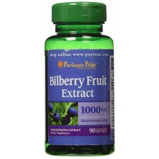 Антиоксидант Puritan's Pride Bilberry 4:1 Extract 1000 мг 90 капсул
