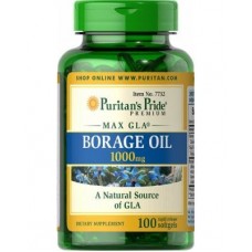 Препарат для нормализации процесса обмена веществ Puritan's Pride Borage Oil 1000 мг MAX GIA 100 капсул