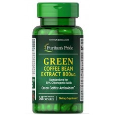 Антиоксидант Puritan's Pride Green Coffee bean Extract 800 мг 60 капсул