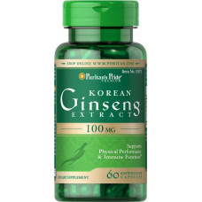 Антидепрессант Puritan's Pride Korean Ginseng Standardized 100 мг 60 капсул