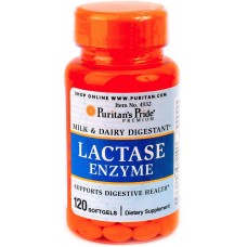 Препарат для лучшего усвоения молочных продуктов Puritan's Pride Lactase 120 капсул