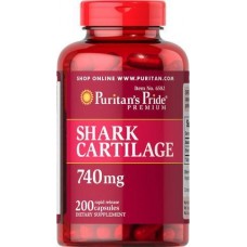 Препарат для восстановления суставов и связок Puritan's Pride Shark Cartilage 740 мг 200 капсул