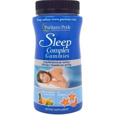 Для профилактики сна Puritan's Pride Sleep Complex Gummy with Melatonin and L-Theanine 60 таблеток