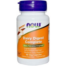 Препарат для улучшения переваривания молочных продуктов NOW Dairy Digest Complete 90 капсул