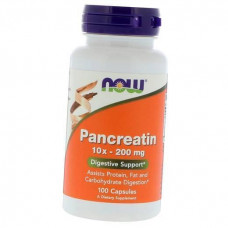 Препарат для улучшения пищеварения NOW Pancreatin 10x 200 mg 100 капсул