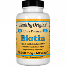 Витамины для кожи, ногтей и волос Healthy Origins Biotin В7 10000 мкг 60 капсул
