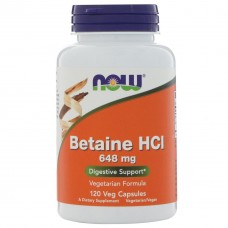 Препарат для улучшения работы пищеварительной системы Now Foods Betaine HCI 648 мг 120 капсул