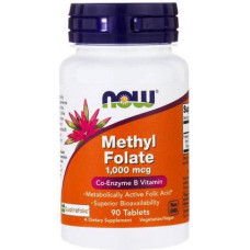 Коэнзим Метилфолат Now Foods Methyl Folate 1.000 мкг 90 таблеток