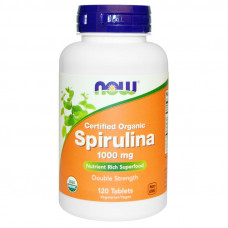 Препарат для поддержки работы организма Now Foods Spirulina 1000 мг 120 таблеток