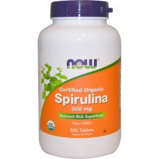 Препарат для поддержки работы организма Now Foods Spirulina 500 мг 100 таблеток