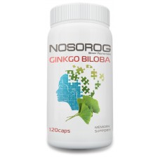 Препарат для повышения умственной энергии и работы мозга NOSOROG Ginkgo Biloba 120 капсул