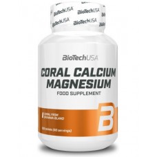 Минеральный комплекс из природного кораллового кальция и магния BioTech Coral Calcium - Magnesium 100 таблеток