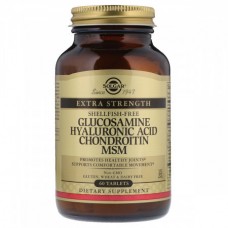 Препарат для восстановления суставов и связок Solgar Glucosamine Hyaluronic Acid Chondroitin MSM 60 таблеток