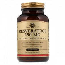 Антиоксидант Solgar Resveratrol with red Wine Extract 250 мг 60 капсул