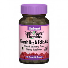 Витамины Bluebonnet Nutrition Earth Sweet Chewables Vitamin В12 Folic Acid 90 таблеток