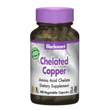 Хелатная медь Bluebonnet Nutrition Chelated Copper 90 капсул