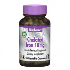 Хелатное железо Bluebonnet Nutrition Chelated Iron 18 мг 90 капсул