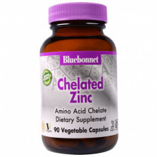 Хелатный цинк Bluebonnet Nutrition Chelated Zinc Albion 90 капсул