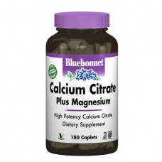 Минеральный комплекс Bluebonnet Nutrition Calcium Citrate + Magnesium 180 капсул