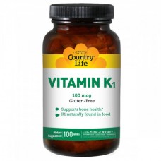 Витамин К1 Country Life Vitamin К1 100 мкг 100 таблеток (333173)