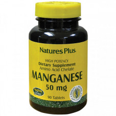 Марганец Natures Plus Manganese 50 мг 90 таблеток