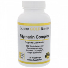 Силимарин комплекс расторопша California Gold Nutrition Silymarin Complex 300 мг 120 капсул