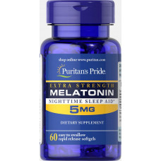 Для профилактики сна Puritan's Pride Melatonin Extra Strength 60 капсул