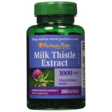 Препарат для поддержки печени Puritan's Pride Milk Thistle 4:1000 Extract 1000 мг Silymarin 90 капсул