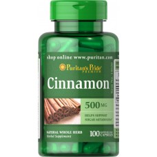 Корица Puritan's Pride Cinnamon 500 мг 100 капсул 