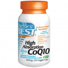 Коэнзим Doctor's Best CoQ10+BioPerine 100 мг 120 капсул