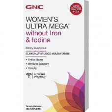 Витамины для женщин GNC Womens Ultra Mega Without Iron and Iodine 180 таблеток