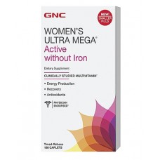 Витамины для женщин GNC Womens Ultra Mega Active Without Iron 180 таблеток
