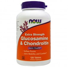 Препарат для восстановления суставов и связок NOW Extra Strength Glucosamine & Chondroitin 120 таблеток