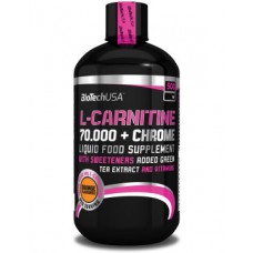 Жиросжигатель BioTech L-Carnitine 70.000 mg + Chrome 500 мл Апельсин
