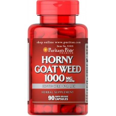 Предтренировочный комплекс Puritan's Pride Horny Goat Weed 1000 мг 90 капсул 